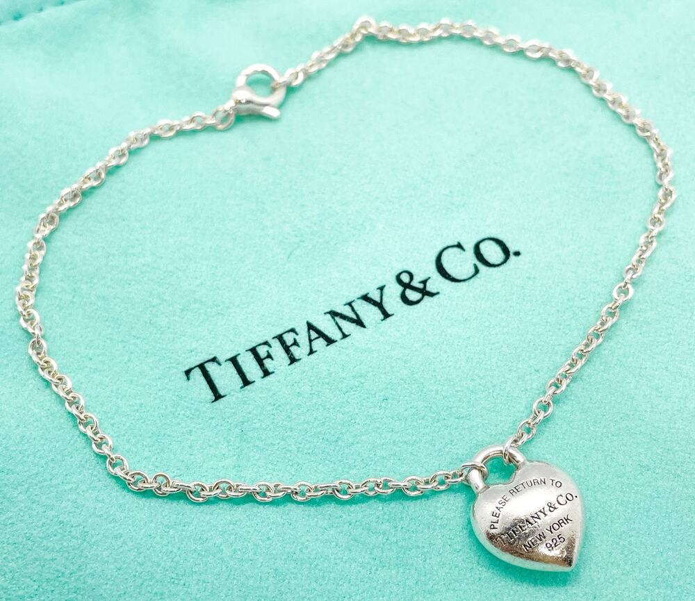 Tiffany & Co. Return to Tiffany Full Heart Bracelet Sterling Silver 8.75”
